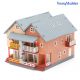 Youngmodeler YM657 Wooden Assembly Kit, Hobby, Miniature Model, Duplex House