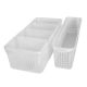[ Silicook ] Fridge Food Storage White Large Long Tray + Small Tray +4 holders Set
