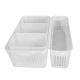 [ Silicook ] Fridge Food Storage White Large Tray + Small Tray +3 Holders set