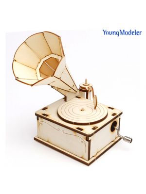 Youngmodeler YM86220 Wooden Construction Model Kit Toy Hobby Orgel Gramophone