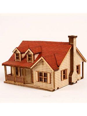 Youngmodeler YM622 Desktop Wooden Assembly Miniature Model Kit Western House 2 