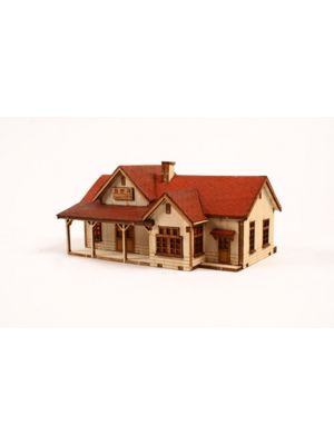 Youngmodeler YM632 Desktop Wooden Miniature Model Kit, Small Station - Hwabon