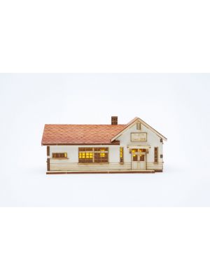 Youngmodeler YM634 Desktop Wooden Assembly Miniature Model Kit - Gaeun Station