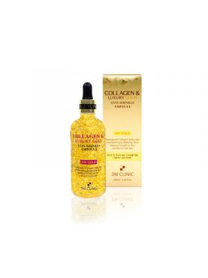 [3W CLINIC] Collagen & Luxury Gold Anti Wrinkle Ampoule 100ml