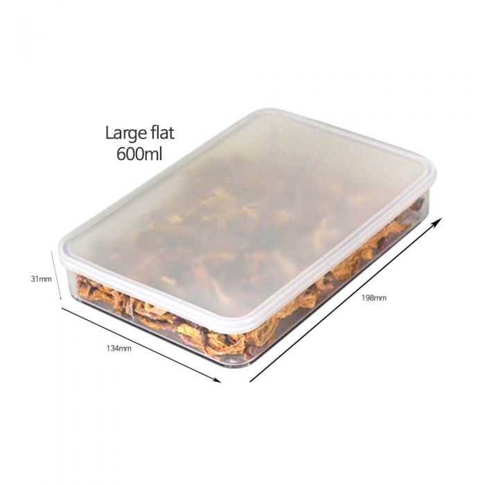 Freezer Silicook Flat Plastic Box for Kitchen 2 x 1200ml Fridge 