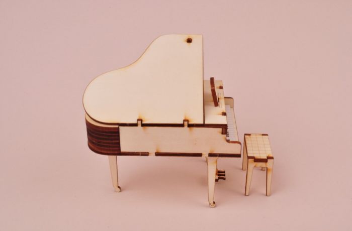 YoungModeler Orgel Piano Desktop Wooden Model Kit 