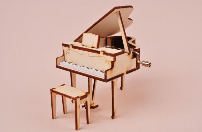 YoungModeler Orgel Piano Desktop Wooden Model Kit 