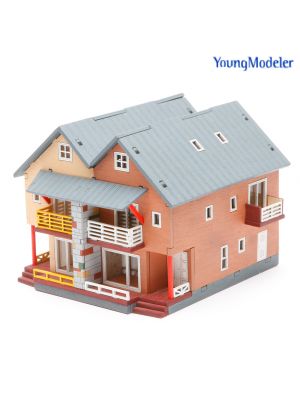 Youngmodeler YM657 Wooden Assembly Kit, Hobby, Miniature Model, Duplex House