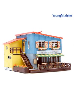 Youngmodeler YM659 Wooden Assembly Kit, Hobby, Miniature Model, Cafe in House