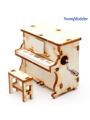 Youngmodeler YM86213 Desktop Wooden Miniature Construction Model Kit Orgel Piano
