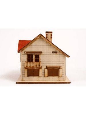 Youngmodeler YM621 Desktop Wooden Assembly Miniature Model Kit Western House 1
