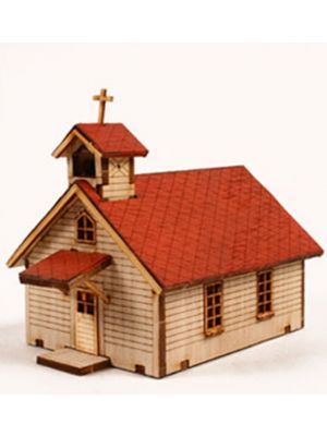 Youngmodeler YM631 Desktop Hobby Wooden Miniature Model Kit, Western Church 3