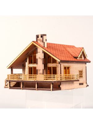 Youngmodeler YM633 Desktop Wooden Model Kit, Garden House A with Large Deck