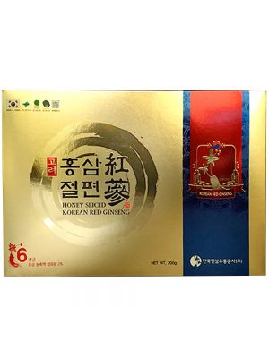 [Hucode] Honey Sliced Korean Red Ginseng, 6years Extract, 200 gram, Anti Stress 