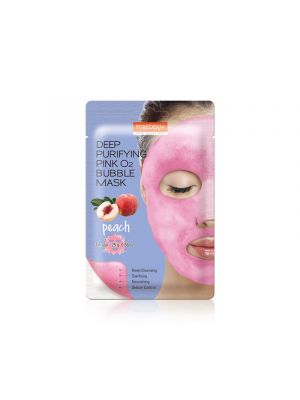 [PUREDERM] Deep Purifying Pink O2 Bubble Mask Peach 25g * 1pcs
