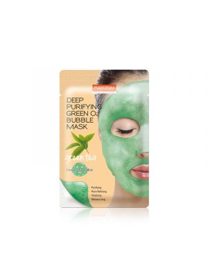 [PUREDERM] Deep Purifying O2 Bubble Mask Green Tea 25g * 1pcs