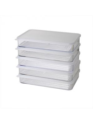 [ Silicook ] Fridge Food storage containers - Flat Large set, 5pcs